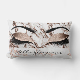 Hallo Metaal Koper Marmer Make-up Lashes Kussen