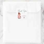 Hallo Mevrouw Rond Bedankt Sticker | Aardige Vrouw (Tas)