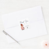Hallo Mevrouw Rond Bedankt Sticker | Aardige Vrouw (Envelop)