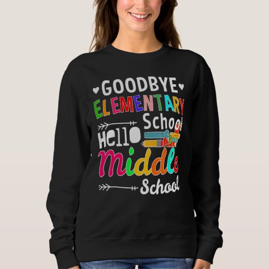 hallo middelbare school Afstuderen basisschool Trui (Voorkant)