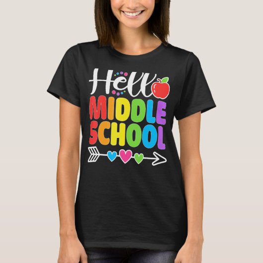 hallo middelbare school hartleraar t-shirt (Voorkant)