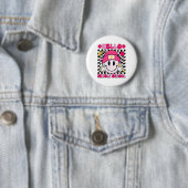Hallo Middelbare School Lachend Gezicht Leraar Kin Ronde Button 5,7 Cm (In situ)