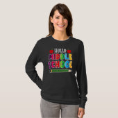 hallo middelbare school middelbare school terug na t-shirt (Voorkant volledig)