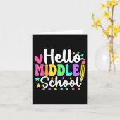 Hallo · Middelbare school Terug naar school Lerare Kaart (Gele Bloem)