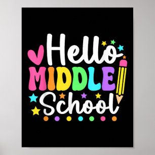 Hallo · Middelbare school Terug naar school Lerare Poster