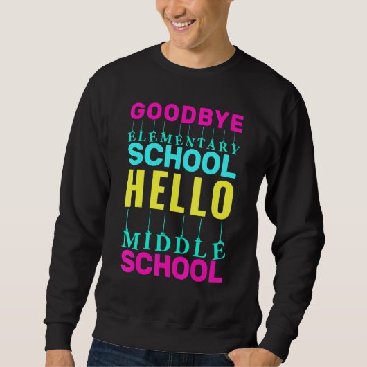 hallo middelbare school vorige dag van de basissch trui (Voorkant)