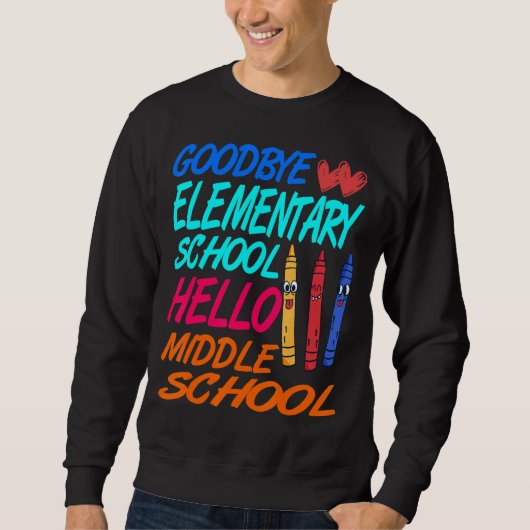 hallo Middenschool Afstuderen elementair Cadeau Trui (Voorkant)