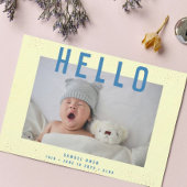 hallo | Mijn Baby introduceren | Modern Photo Lijs Aankondiging