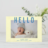 hallo | Mijn Baby introduceren | Modern Photo Lijs Aankondiging (Staand voorkant)