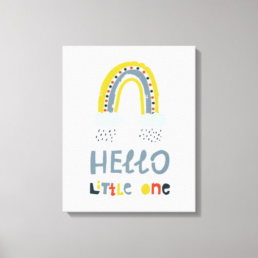 hallo mijn kleine regenboog canvas afdruk (Voorkant)