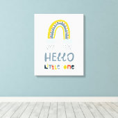 hallo mijn kleine regenboog canvas afdruk (Insitu (Houten vloer))