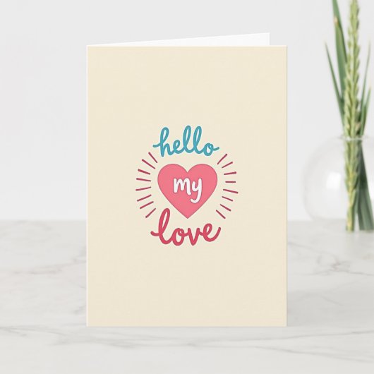Hallo Mijn Liefde Zoete Kaart (Voorkant)