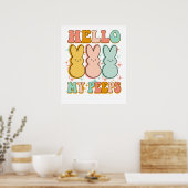 HALLO MIJN MENSEN, retro, vintage Poster (Keuken)