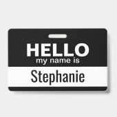 hallo mijn naam - gepersonaliseerd badge (Voorkant)
