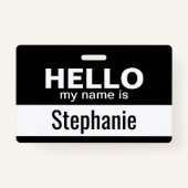 hallo mijn naam - gepersonaliseerd badge (Achterkant)