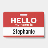 hallo mijn naam - gepersonaliseerd badge (Voorkant)
