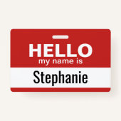 hallo mijn naam - gepersonaliseerd badge (Voorkant)