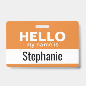 hallo mijn naam - gepersonaliseerd badge (Voorkant)