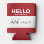 hallo mijn naam - gepersonaliseerd blikjeskoeler (Voorkant)