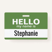 hallo mijn naam - gepersonaliseerd - kan kleur ver badge (Voorkant)