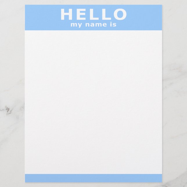 hallo mijn naam is... (Voorkant)