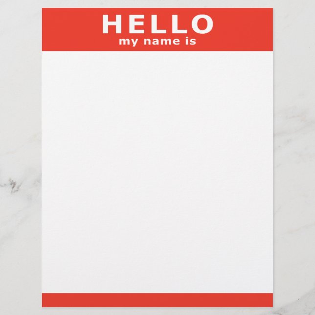 hallo mijn naam is... (Voorkant)