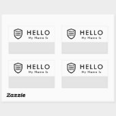 hallo mijn naam is | Aangepast Logo tot een minimu Rechthoekige Sticker (Vel)