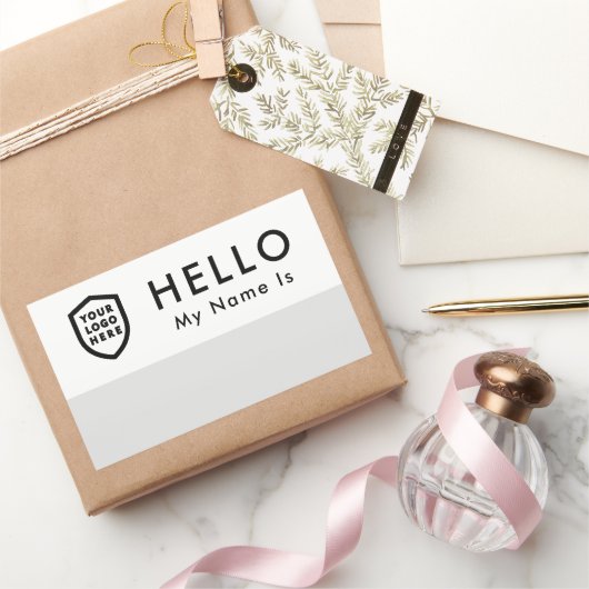 hallo mijn naam is | Aangepast Logo tot een minimu Rechthoekige Sticker (Geschenken)