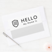 hallo mijn naam is | Aangepast Logo tot een minimu Rechthoekige Sticker (Envelop)