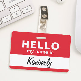 Hallo Mijn Naam Is - Aangepast Script Medewerker N Badge