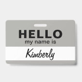 Hallo Mijn Naam Is - Aangepast Script Werknemersna Badge (Achterkant)