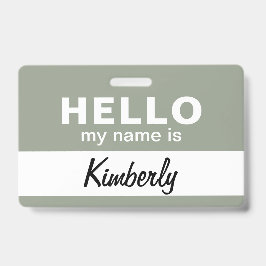 Hallo Mijn Naam Is - Aangepast Script Werknemersna Badge