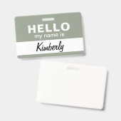 Hallo Mijn Naam Is - Aangepast Script Werknemersna Badge (Voor- en achterkant)