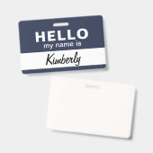 Hallo Mijn Naam Is - Aangepast Script Werknemersna Badge (Voor- en achterkant)