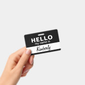 Hallo Mijn Naam Is - Aangepast Script Werknemersna Badge (Handheld)