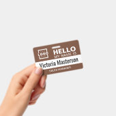 Hallo Mijn Naam Is - Aangepaste Bedrijfsmedewerker Badge (Handheld)