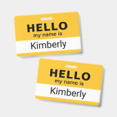 Hallo Mijn Naam Is - Aangepaste Bedrijfsmedewerker Badge (Voor- en achterkant)