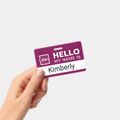 Hallo Mijn Naam Is - Aangepaste Bedrijfsmedewerker Badge (Handheld)