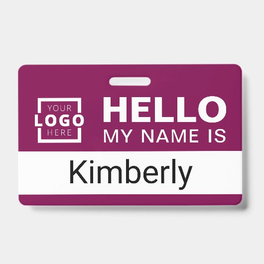 Hallo Mijn Naam Is - Aangepaste Bedrijfsmedewerker Badge (Voorzijde)