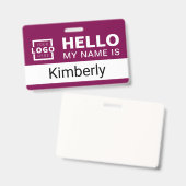 Hallo Mijn Naam Is - Aangepaste Bedrijfsmedewerker Badge (Voor- en achterkant)