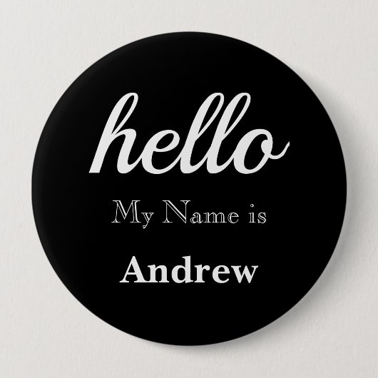 hallo Mijn naam is Aangepaste kleur Ronde Button 4,0 Cm (Voorkant)