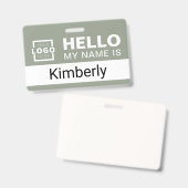 Hallo Mijn Naam Is - Aangepaste Zakelijke Werkneme Badge (Voor- en achterkant)