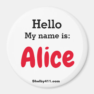 hallo mijn naam is: Alice magnet