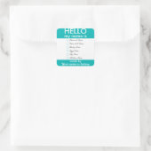 Hallo Mijn naam is Allergie gratis bakken Sale Vierkante Sticker (Tas)