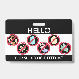 Hallo Mijn Naam is Allergisch Voor Aangepaste Top  Badge