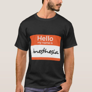 hallo mijn naam is anesthesiesticker t-shirt