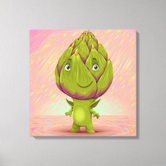 hallo mijn naam is Artichoke Canvas Afdruk (Voorkant)