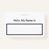 Hallo Mijn naam is Badge (Voorkant)