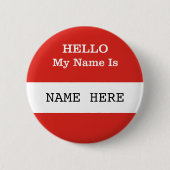 hallo mijn naam is  badge ronde button 5,7 cm (Voorkant)