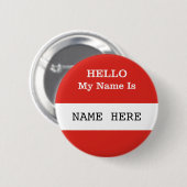 hallo mijn naam is  badge ronde button 5,7 cm (Voorkant /achterkant)